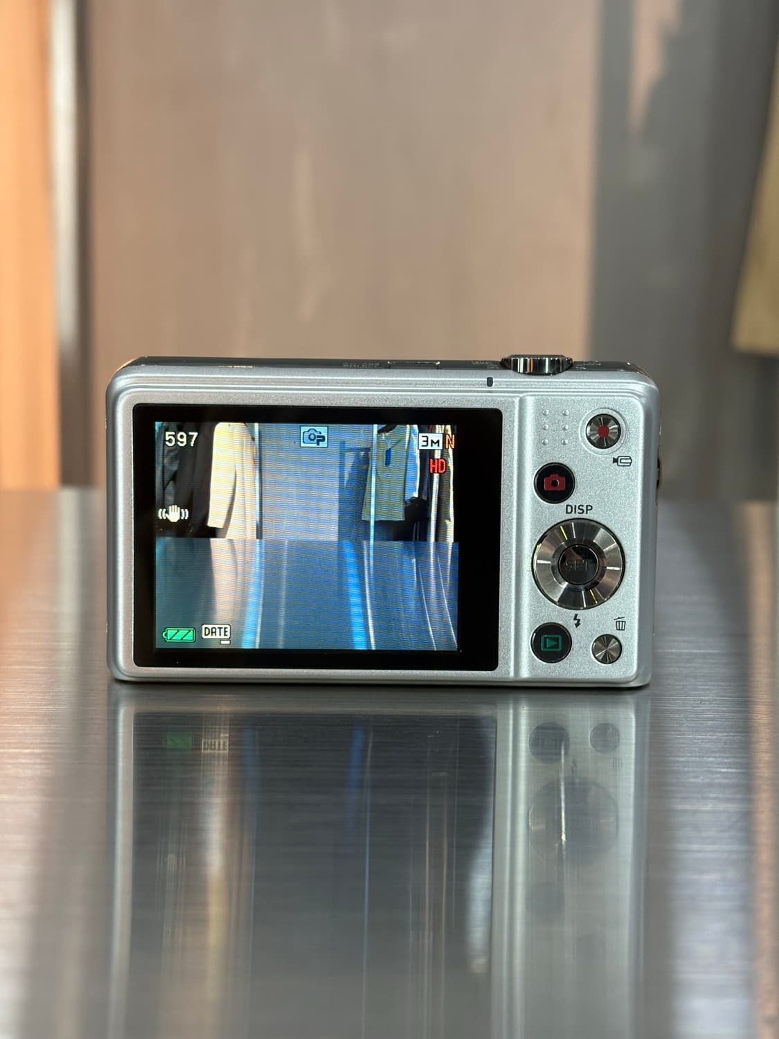 날짜표시)카시오 엑슬림 zs-160 실버 빈티지디카 상품이미지3