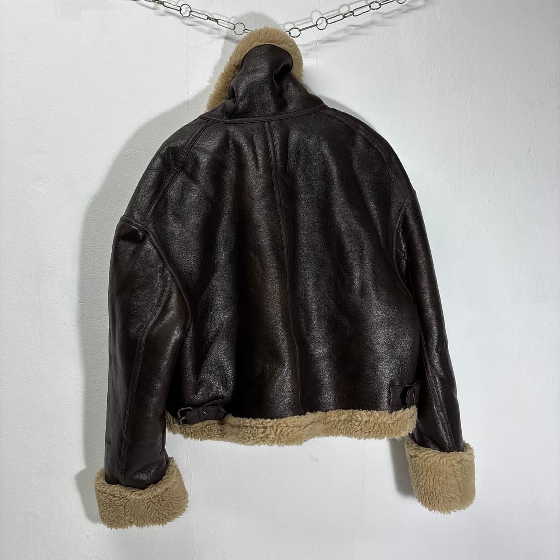 우먼OS 자라 오버핏 빅카라 무스탕자켓 상품이미지3