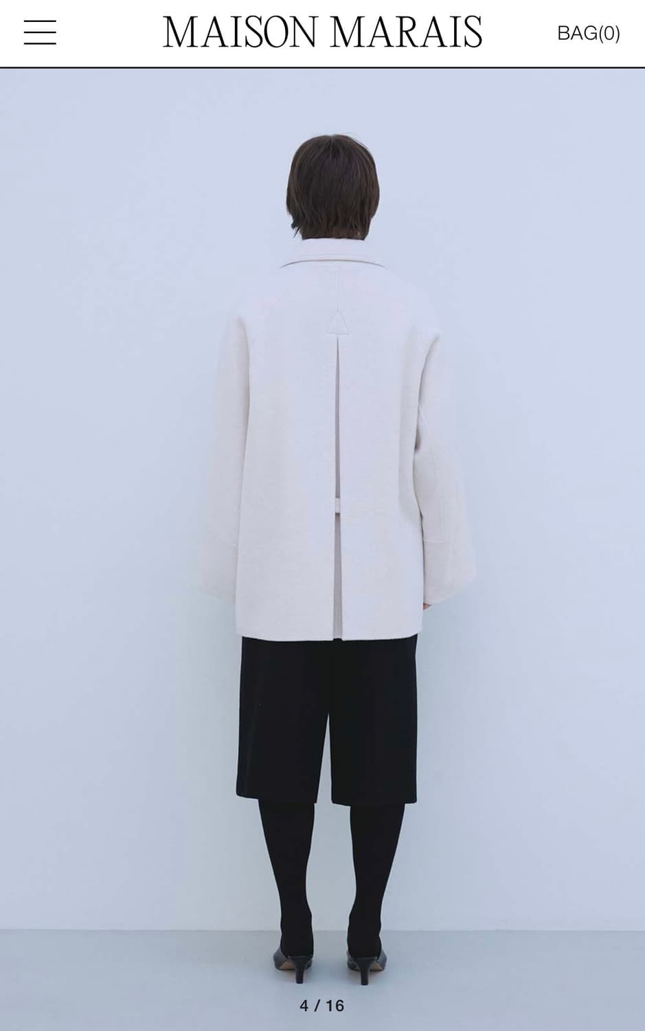No.2 Handmade Loose Peacoat, Ivory 상품이미지6