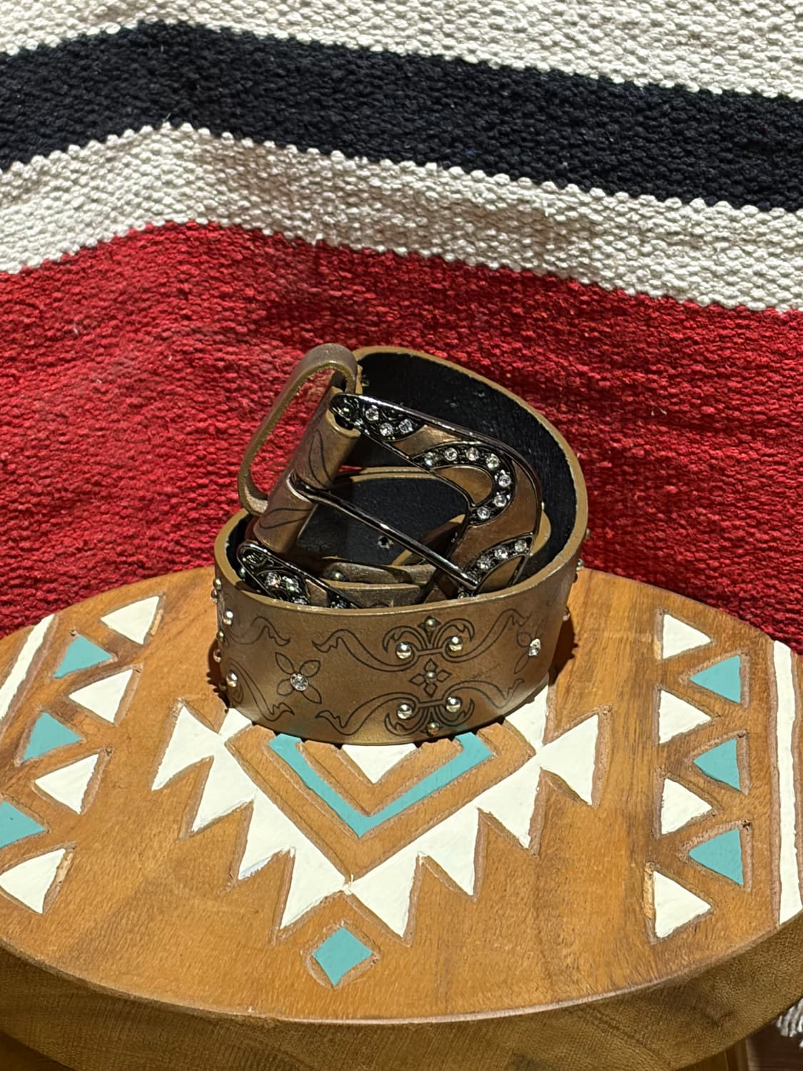 Western gold stud belt /웨스턴 골드 스터드벨트 상품이미지1