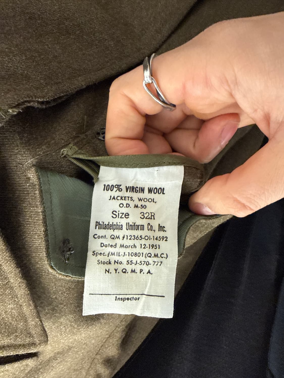 1950s U.S ARMY M-1950 WOOL FIELD JACKET 상품이미지10