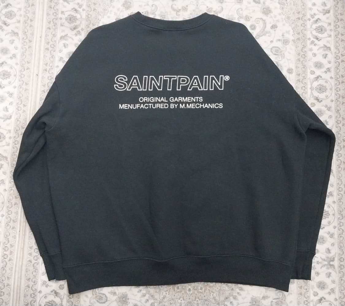 세인트페인 블랙 맨투맨 티셔츠 M 상품이미지3