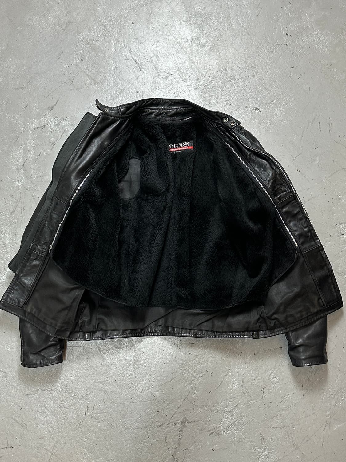 80's 브룩스 레더 카페레이서 자켓 빈티지 레더 자켓 상품이미지7