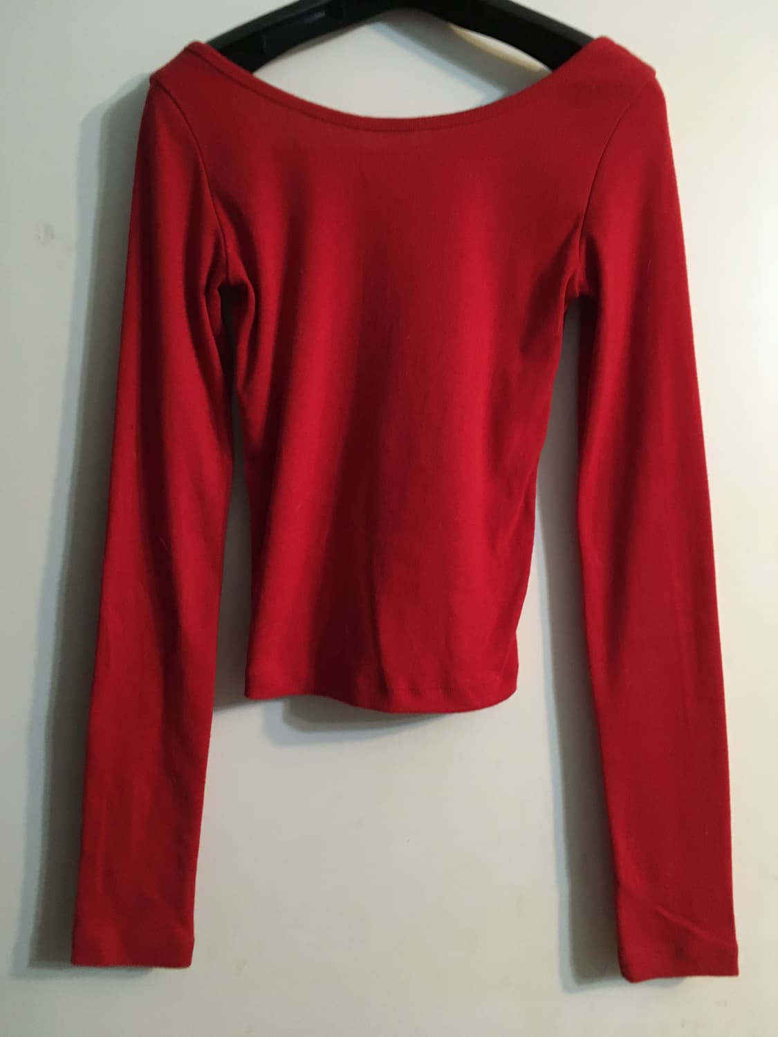 렌세 백 포인트 보트넥 슬리브 레드 상품이미지5