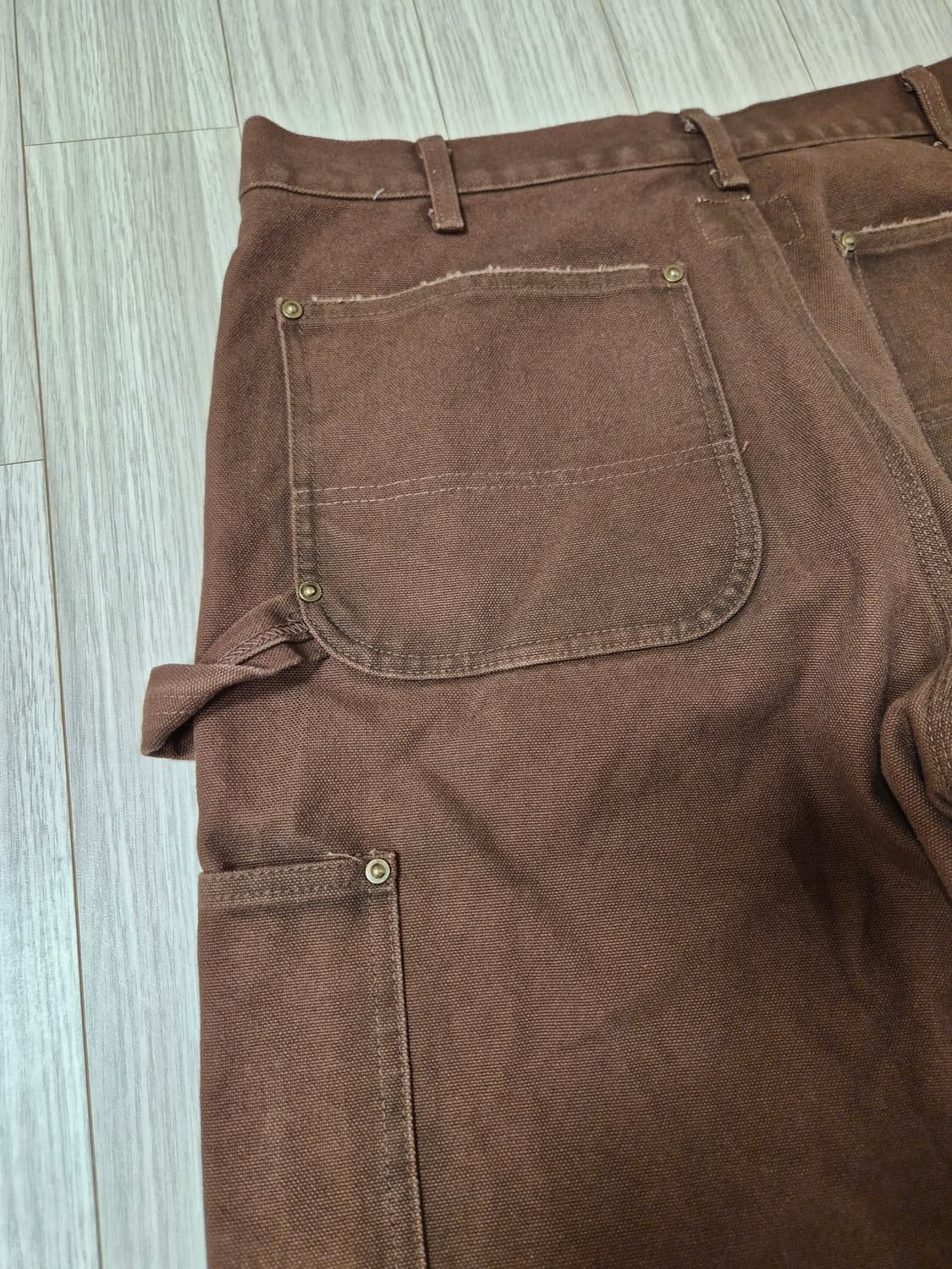 카미야 KAMIYA 보로 덕 페인터 팬츠 브라운 (S) 상품이미지10