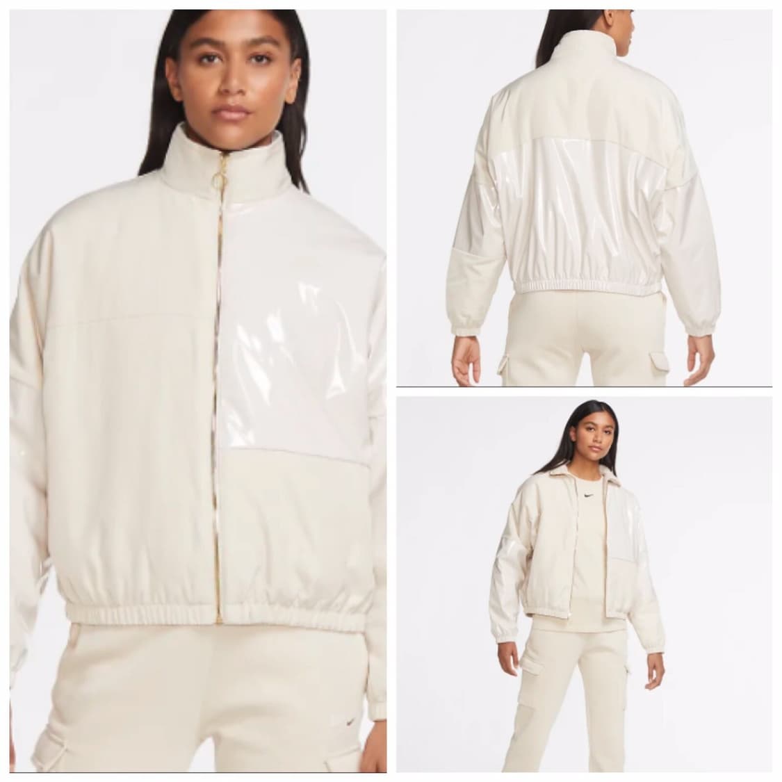 Nike 나이키 우먼 유광 점퍼 패딩 오버핏 상품이미지3