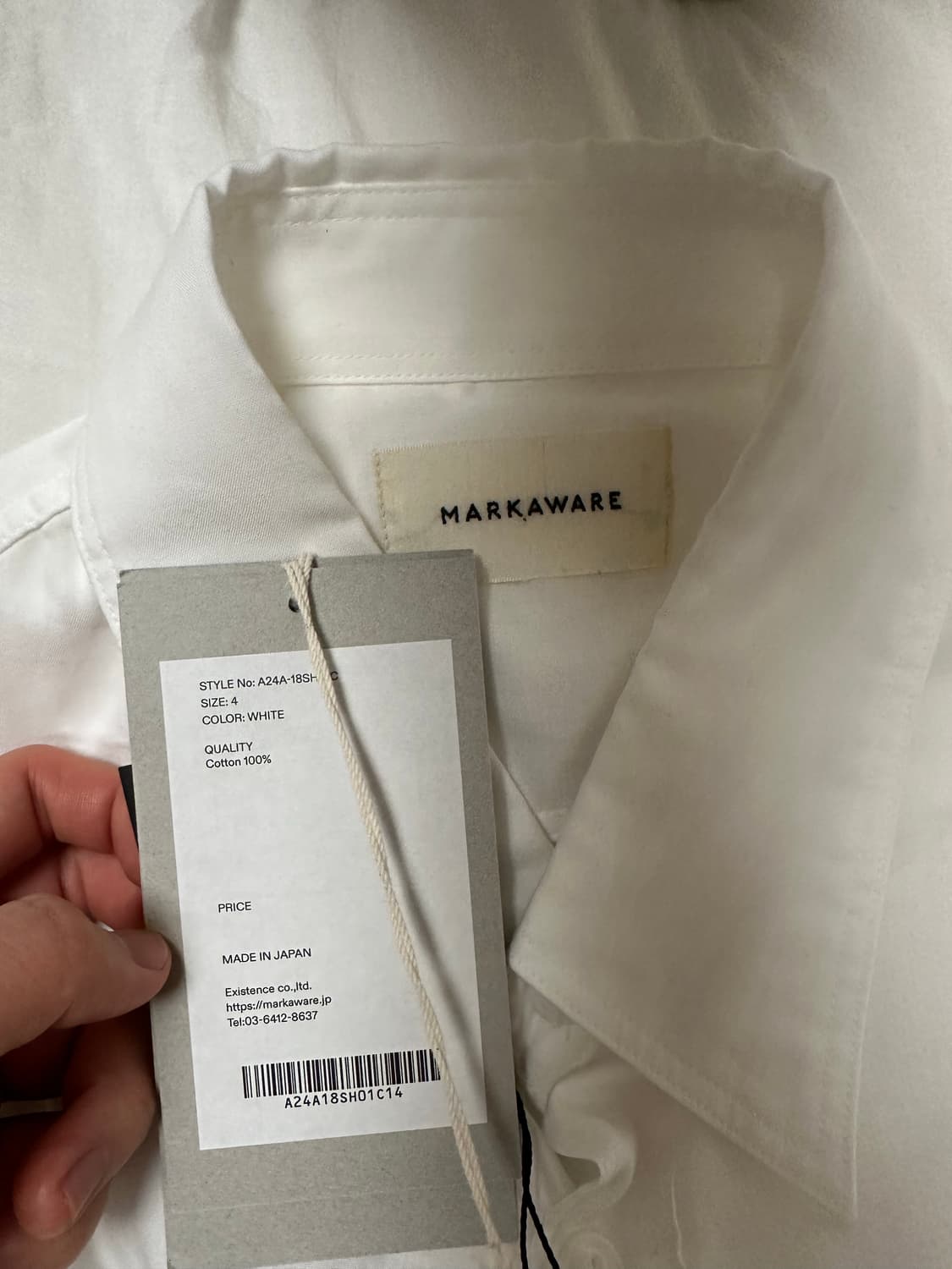 [4]마카웨어 markaware 텐트 셔츠 화이트 상품이미지4