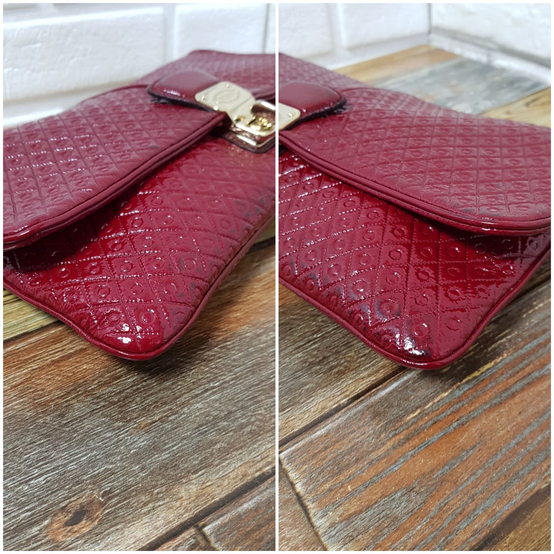 [정품] 토즈 페이던트 버건디 클러치 상품이미지7