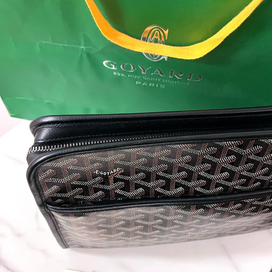 [S급/정품] 고야드 쥬방스 클러치 백 GM 블랙 상품이미지4
