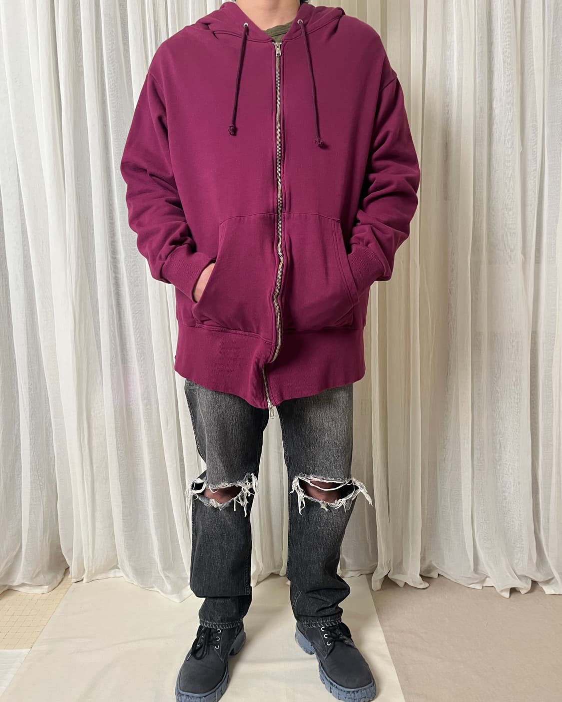 언더커버 23ss 축융 후드집업 undercoverism wave zip 상품이미지8