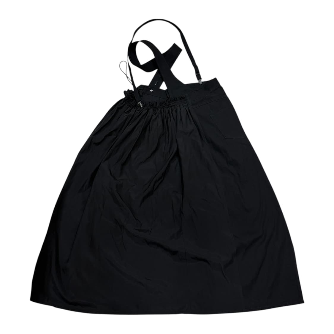 요지야마모토 레귤레이션 스위칭 디자인 서스펜더 치마 멜빵 바지 블랙 상품이미지3