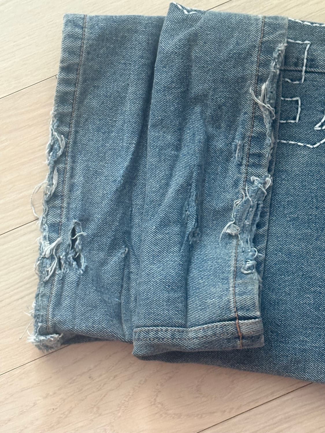 Leey yeel 자수 데님 팬츠  상품이미지5