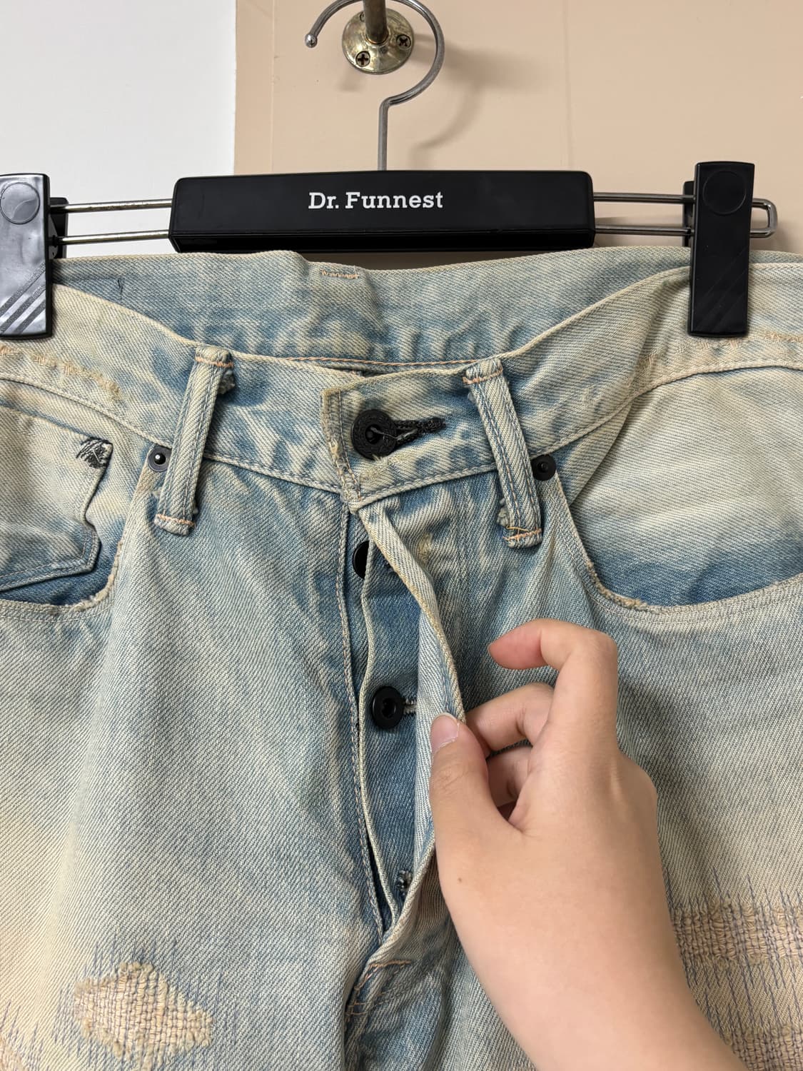 KURO 데미지 워싱 청바지 32추정 상품이미지5