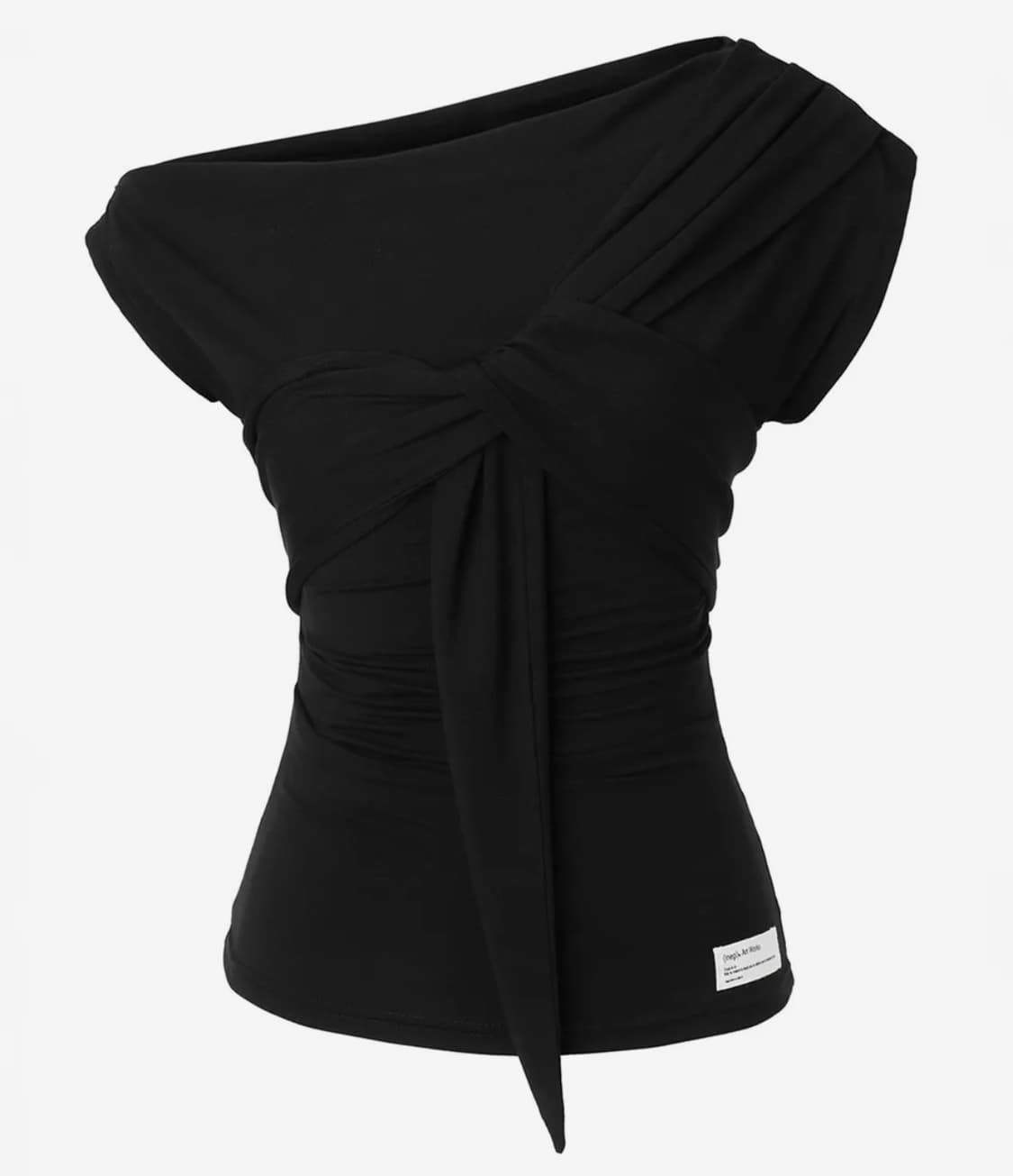 이네기 드레이프 탑 블랙 상품이미지1