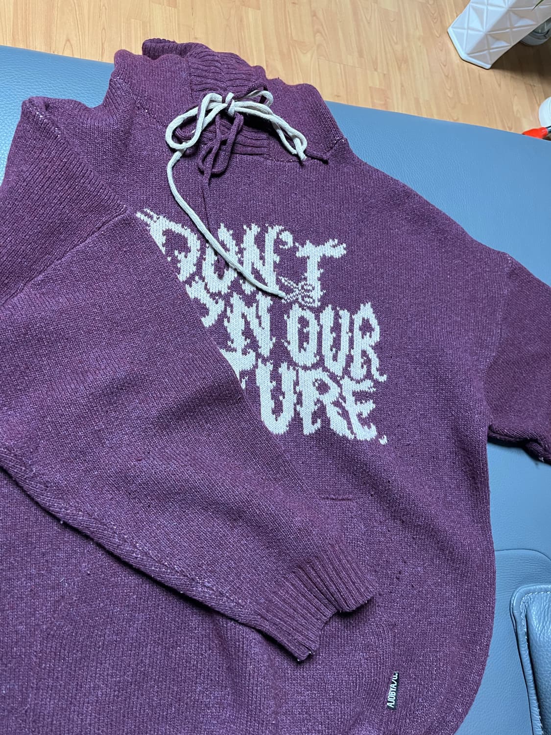 아조바이아조 후드티 L사이즈 버건디 상품이미지4