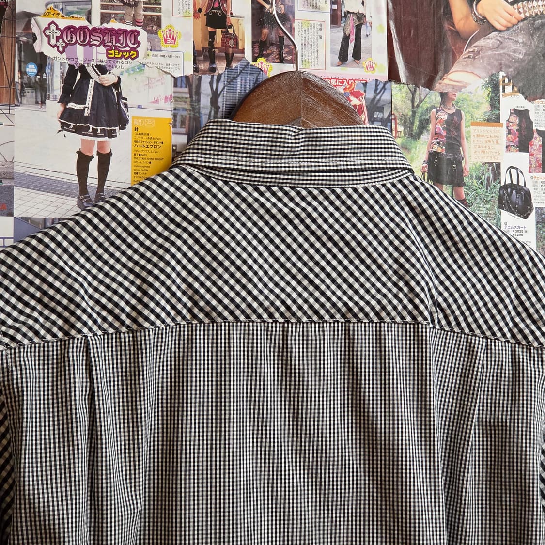 JPN 엑스라지 체크 배색 반팔 셔츠 상품이미지7