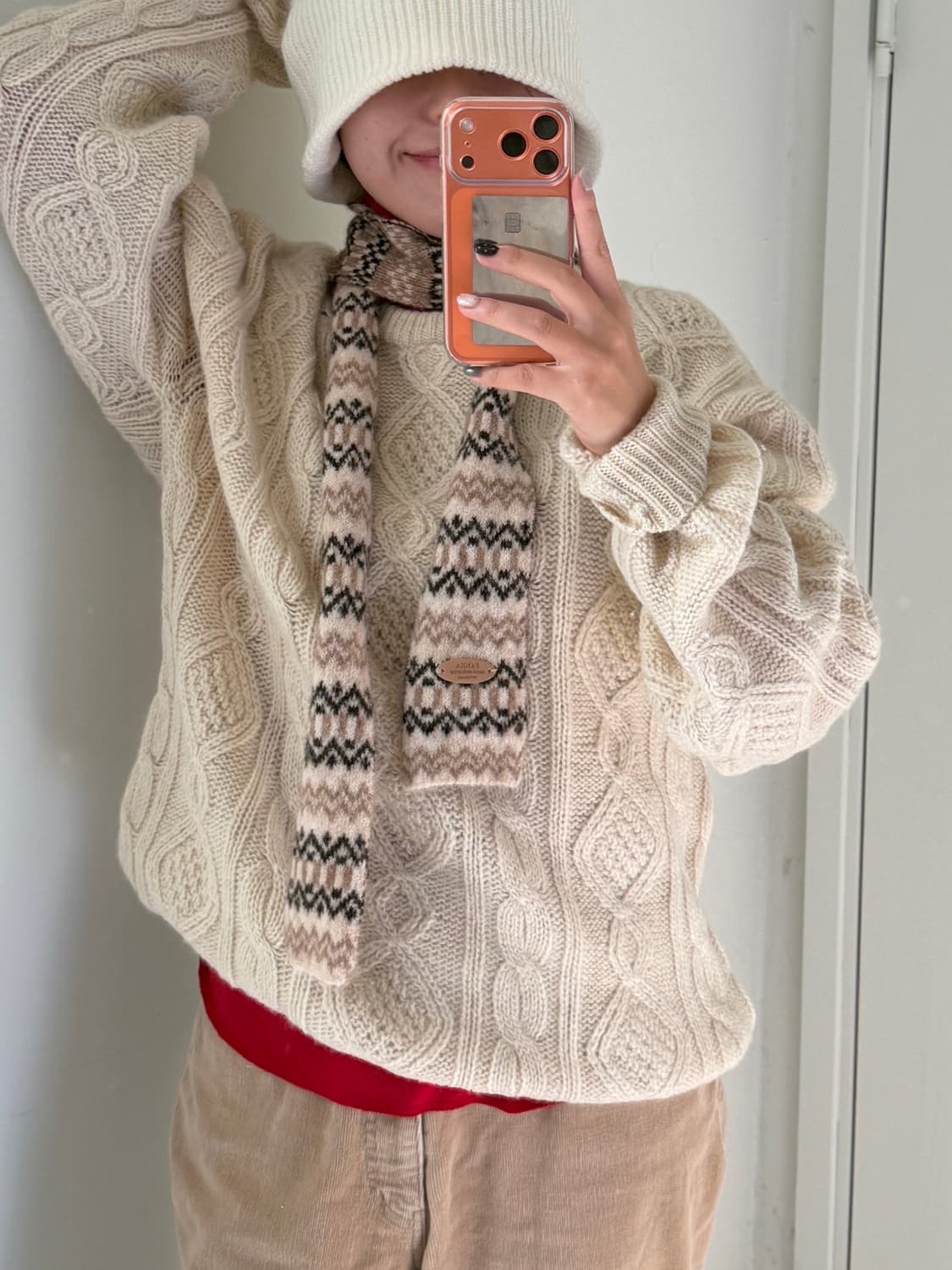 빈티지 피셔맨 스웨터 아이보리 니트 상품이미지1