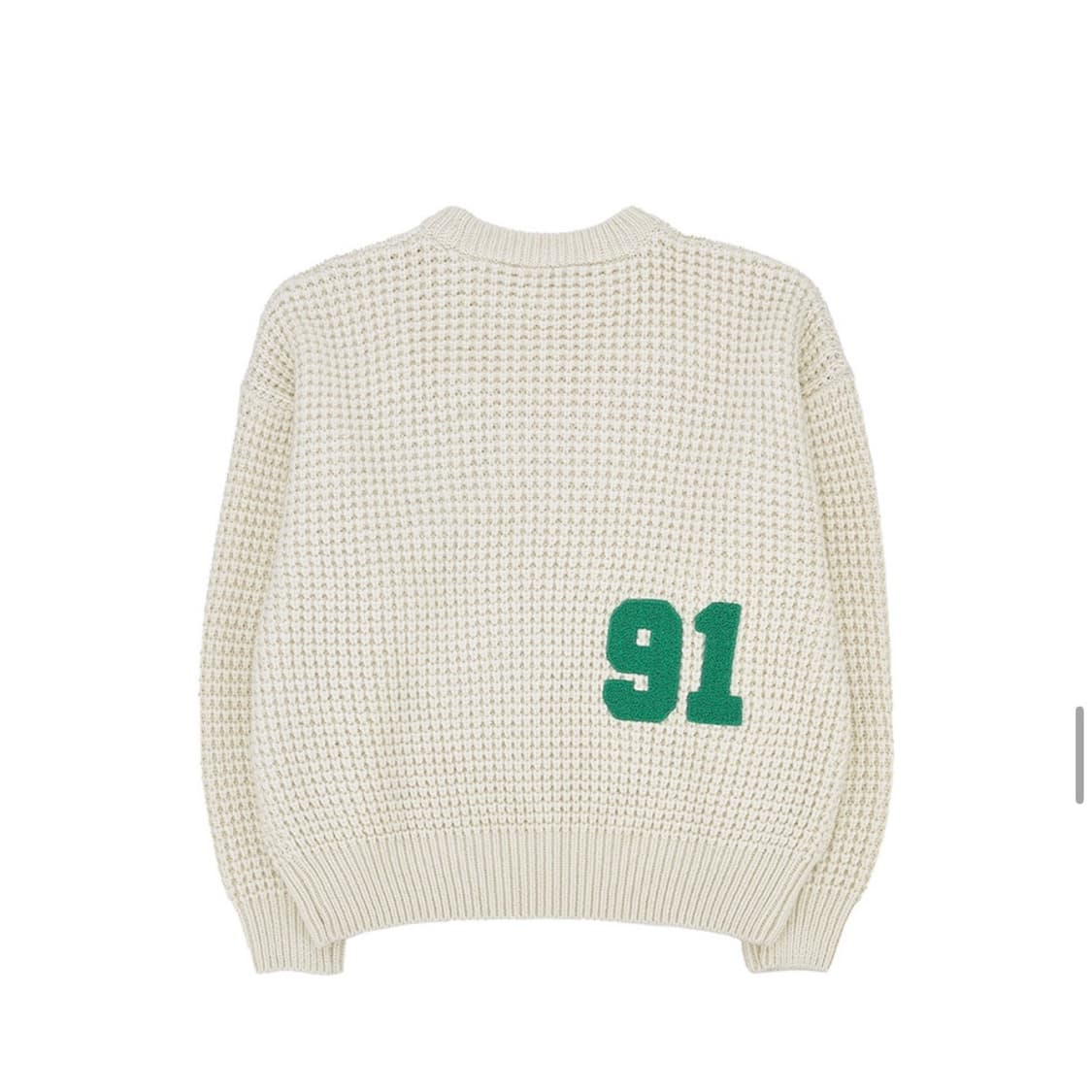 에스티유 X 행크 엠브로더리 와플 니트 크림 상품이미지3