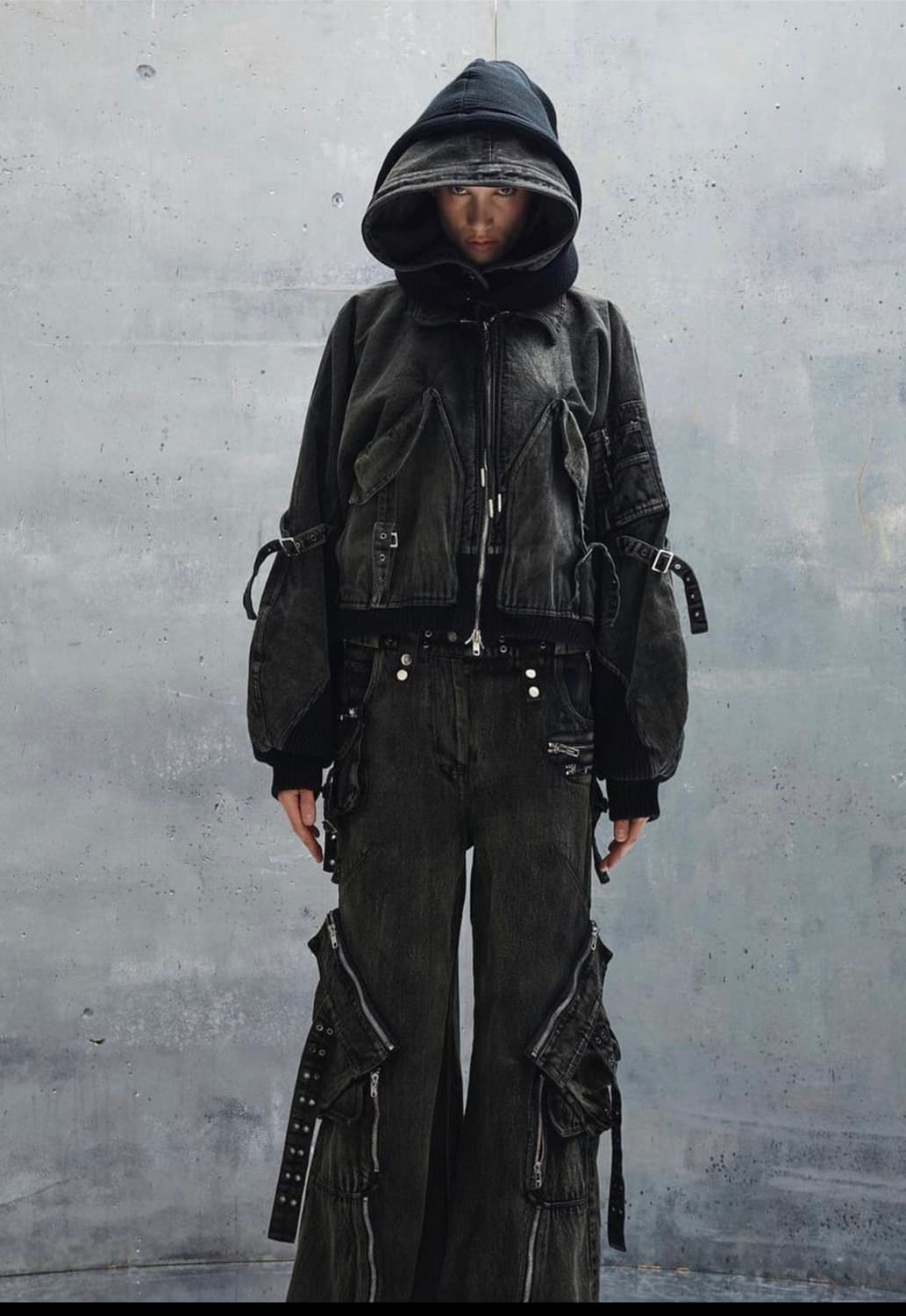 Nofaith studios cargo denim hoodie 상품이미지5