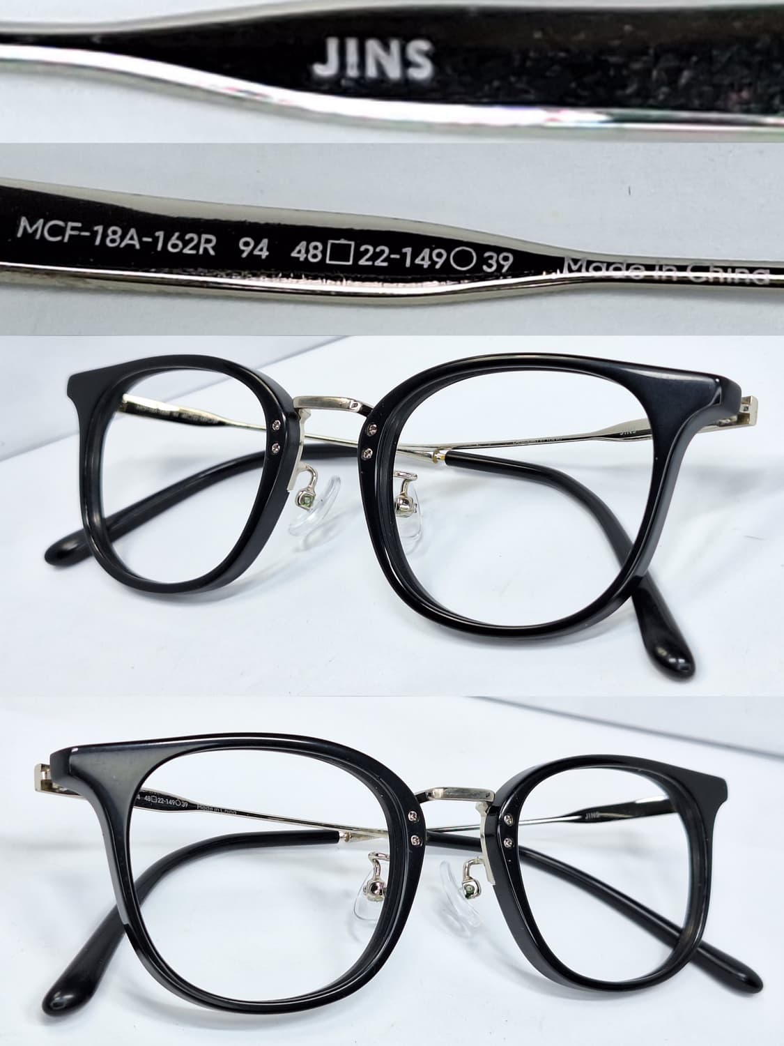 JINS 진스 MCF-18A-162 클래식 콤비네이션 안경테 안경/일본  상품이미지4