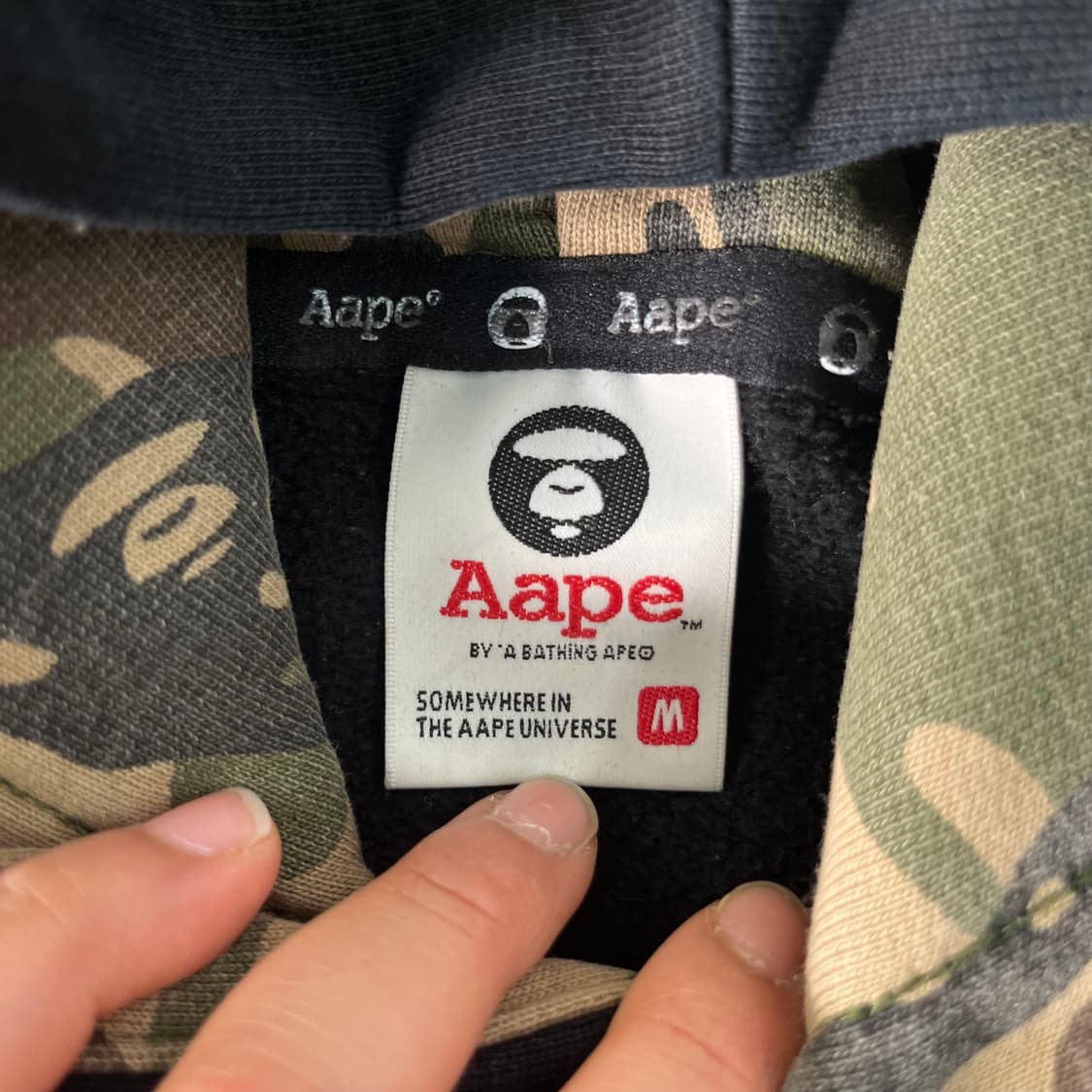 95 Aape 베이프 사이드라인 카모 후드티 상품이미지4