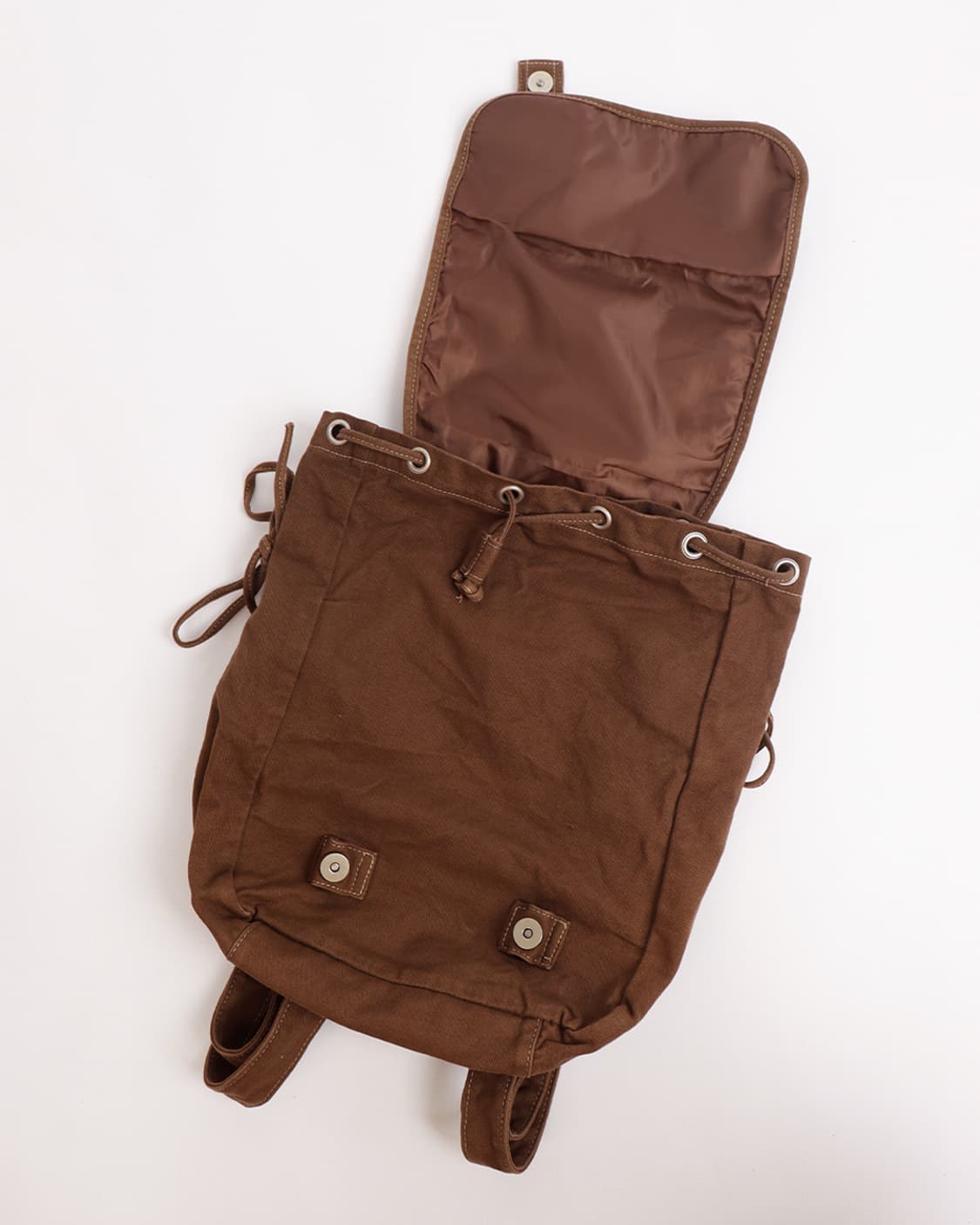 [BAG DES OLIVE] 브라운 캔버스 럭색 상품이미지5