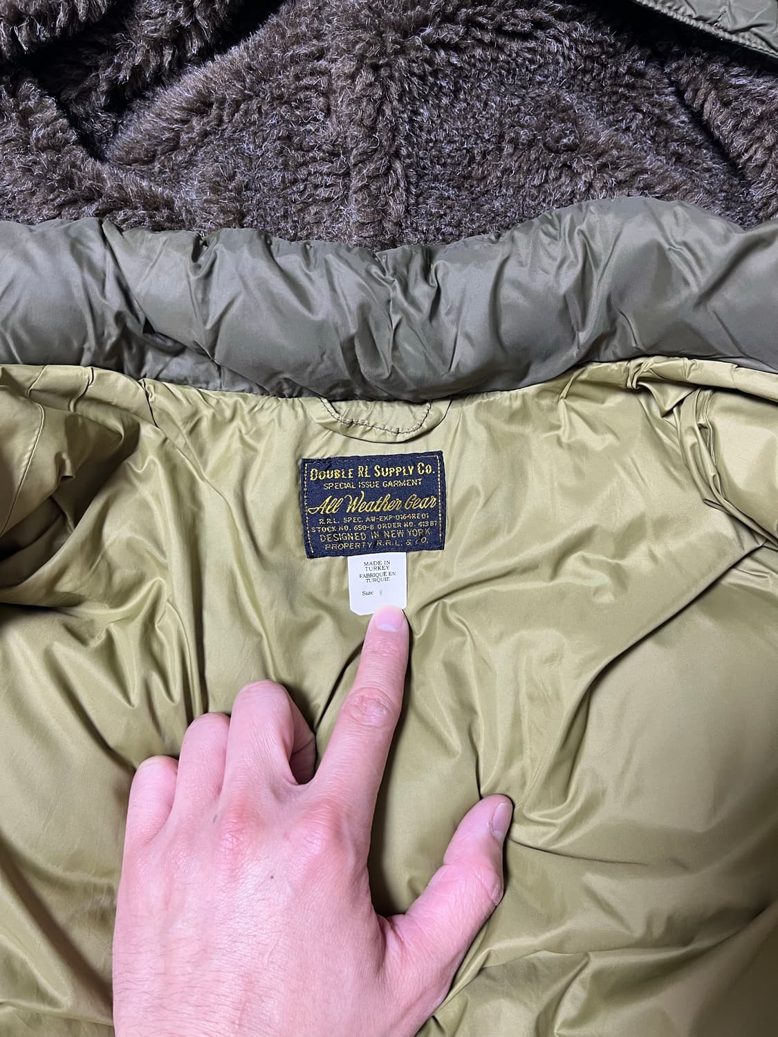 RRL 더블알엘 퀼트 후드 카라코람 패딩 상품이미지2