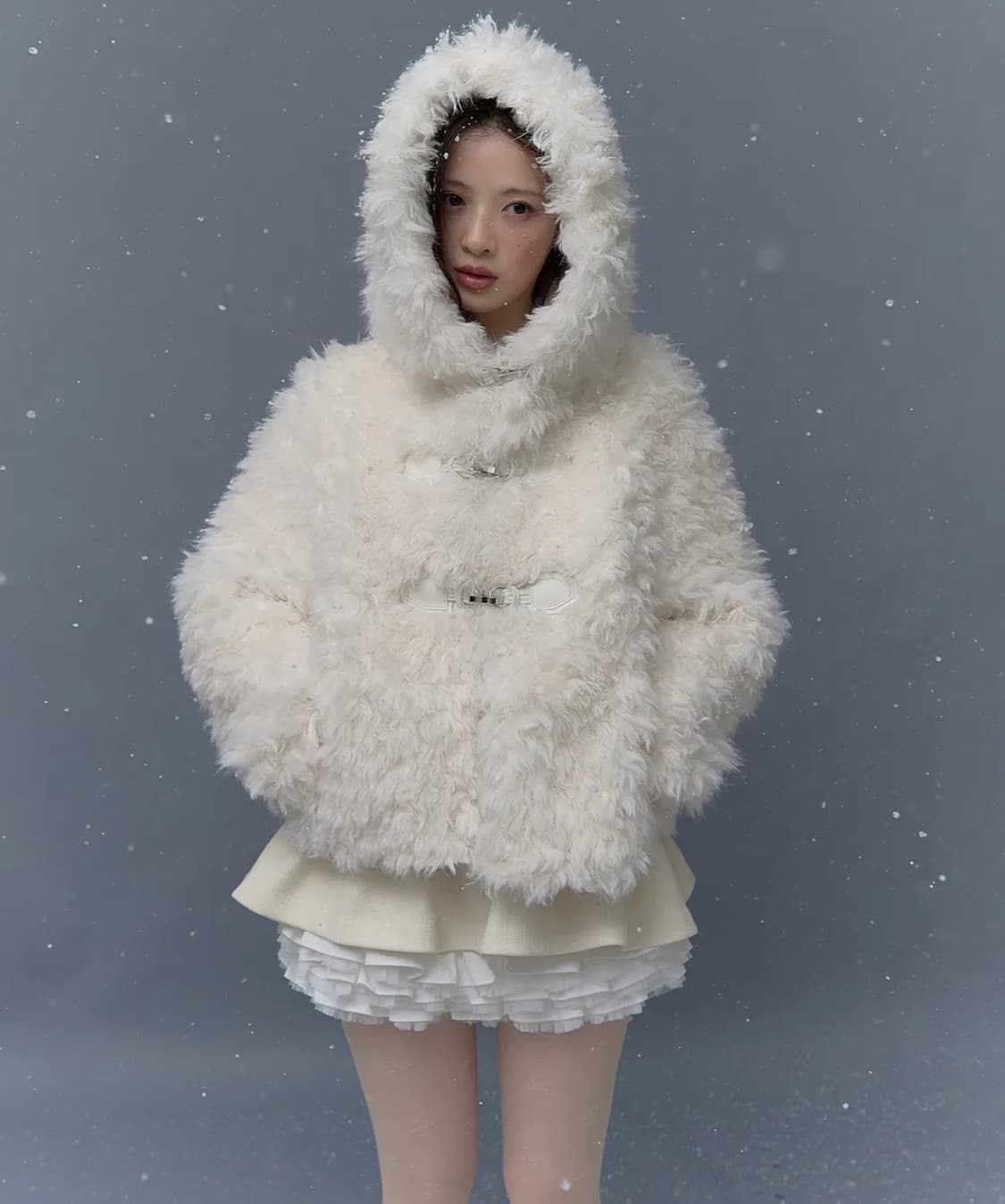 더티스 테디후드 퍼자켓 TEDDY HOOD FUR JACKET 상품이미지1