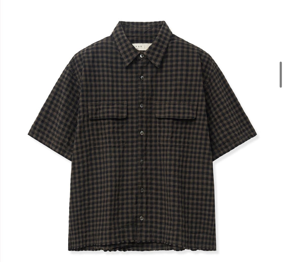 노운 tartan check crop shirts (sand brown) 상품이미지1