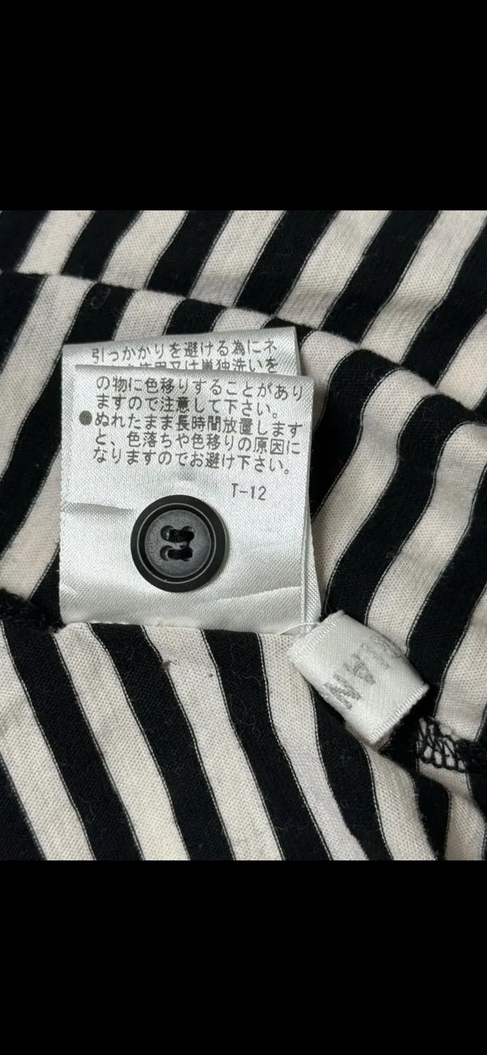 T-259 JPN 블랙 디테일 스트라이프 반팔티 OS 상품이미지4