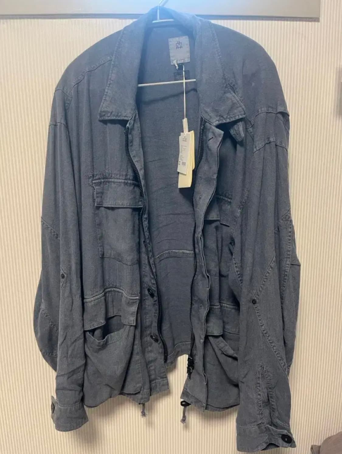 [4]폴리테루 린넨 필드자켓 페이디드블루 초판 상품이미지1