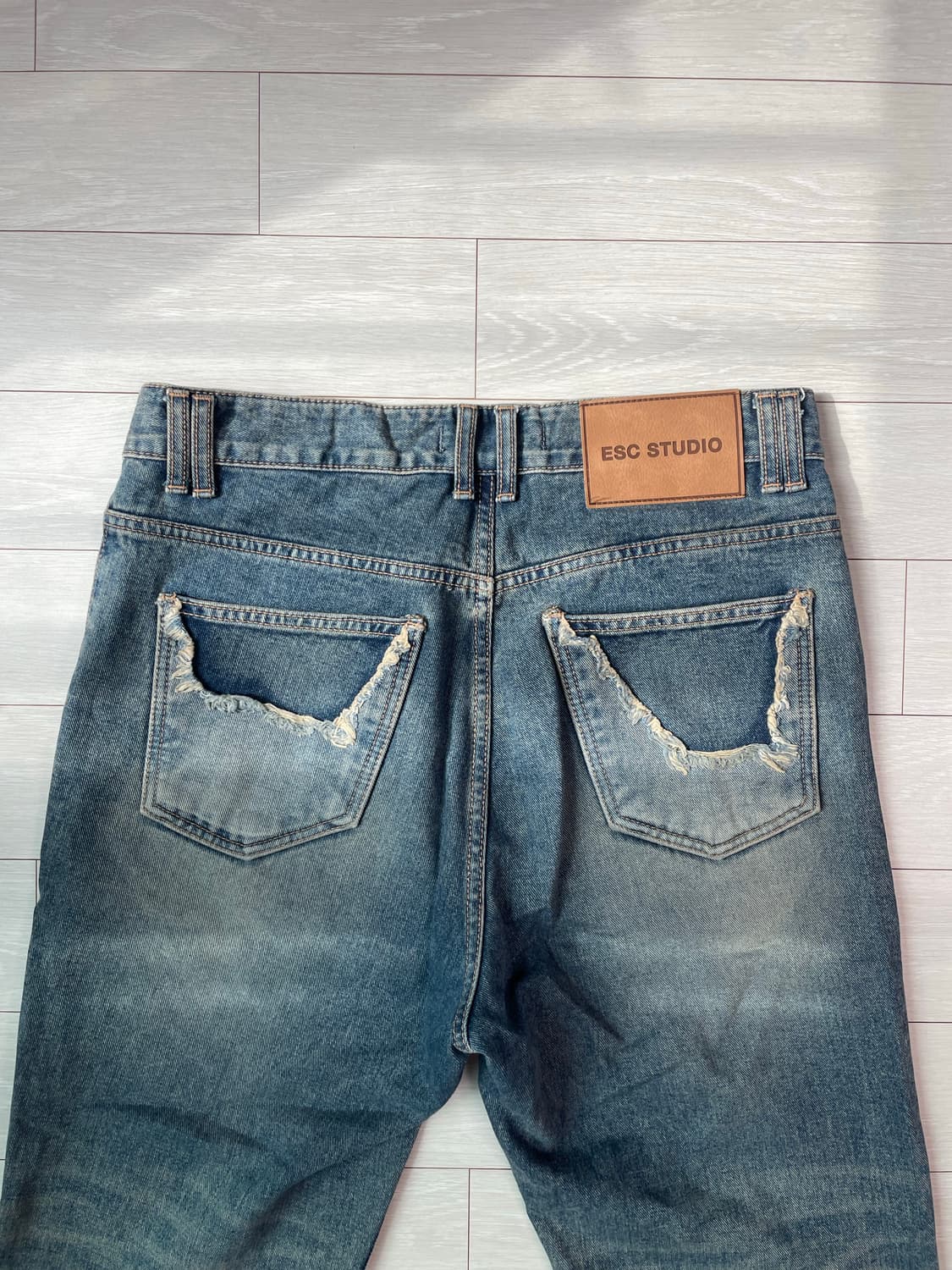 Damage Boot Cut Denim Pants (Blue) 상품이미지1