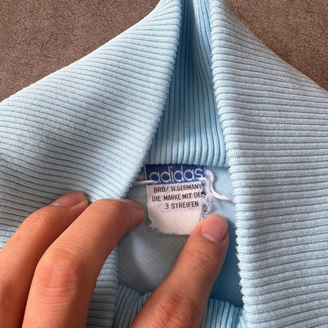 70s Adidas 70년대 생산 아디다스 스카이블루 져지 자켓 상품이미지3