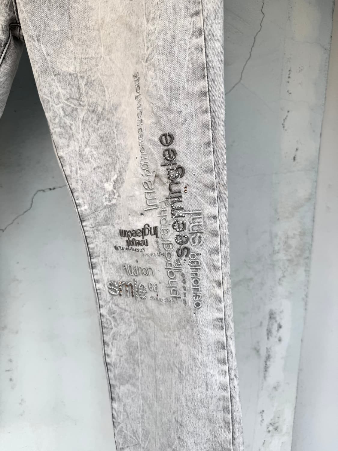 White gray washed pants 상품이미지2