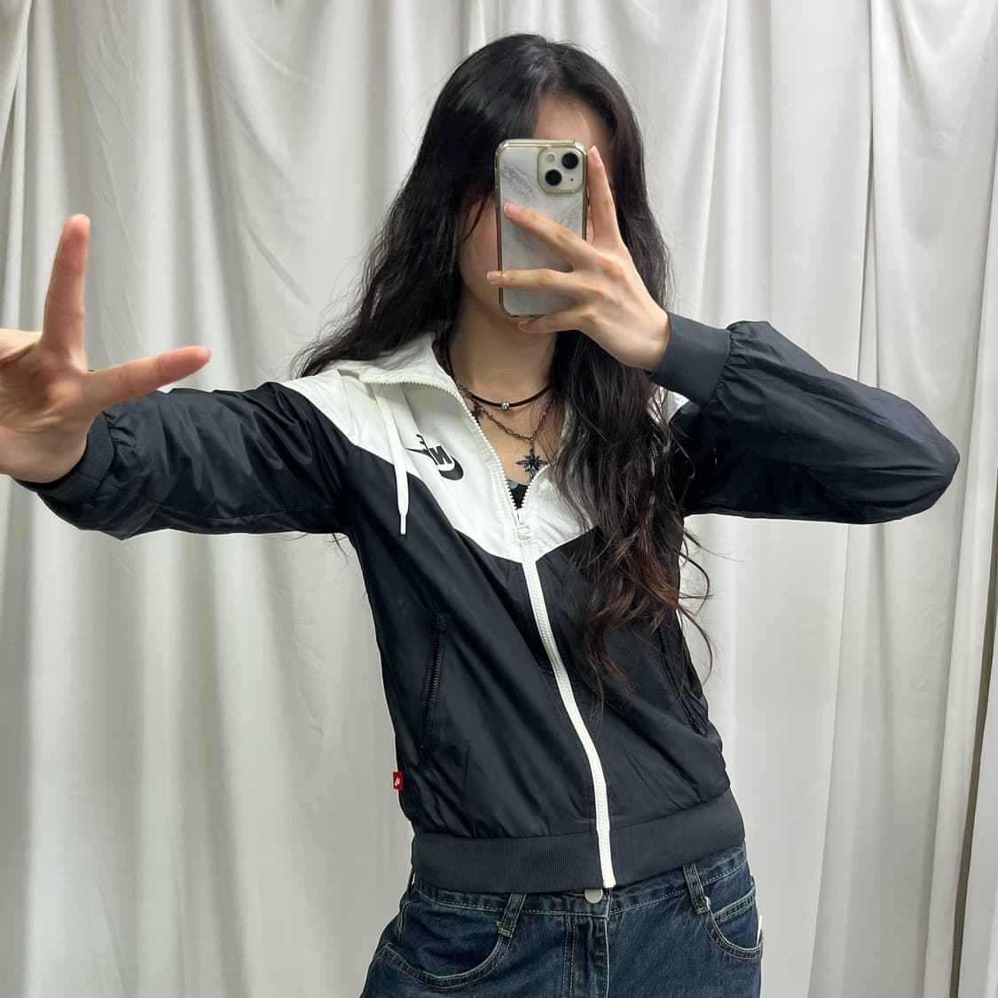 Nike black & white windrunner 상품이미지2