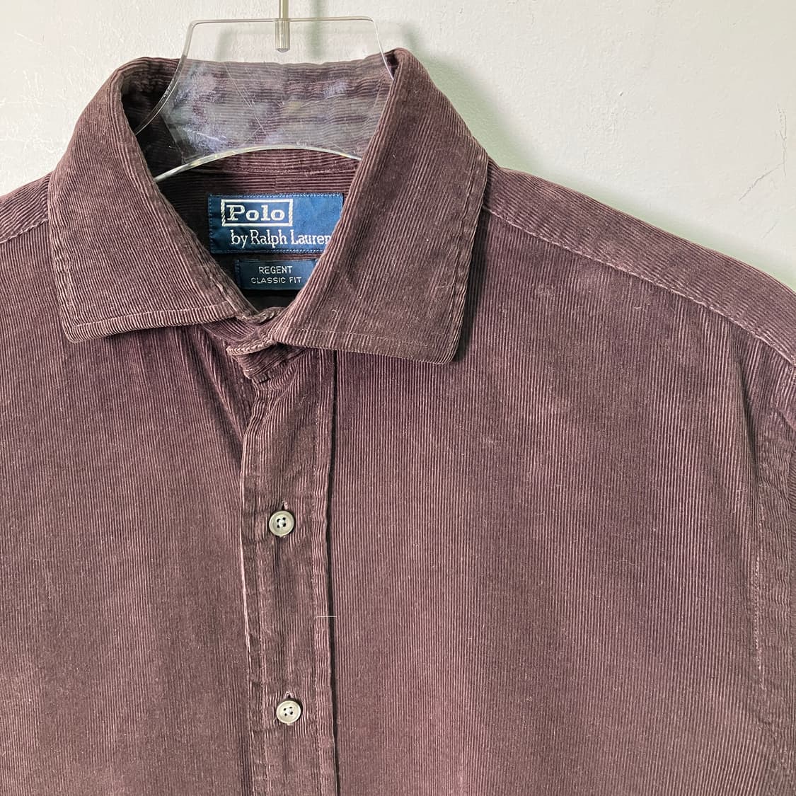 폴로 랄프로렌 버건디 코듀로이 셔츠 S 상품이미지4