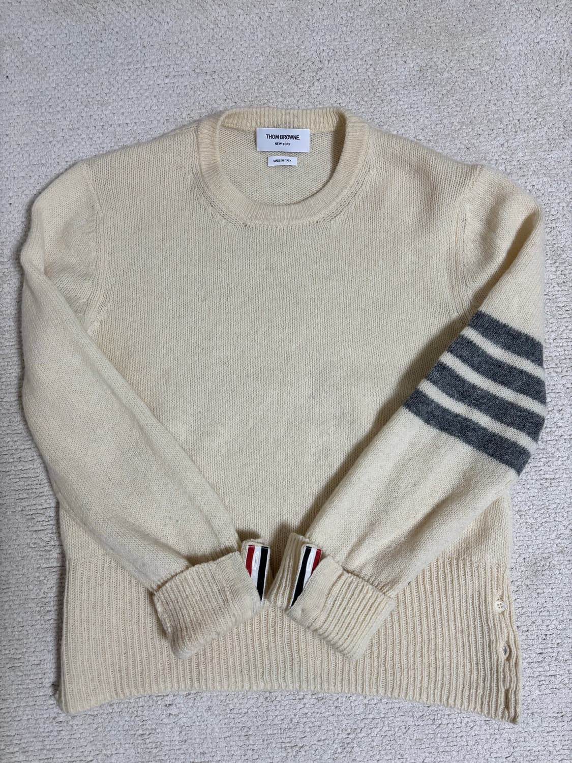 정품한글택) 톰브라운 울니트 아이보리 3사이즈 100-105 상품이미지1
