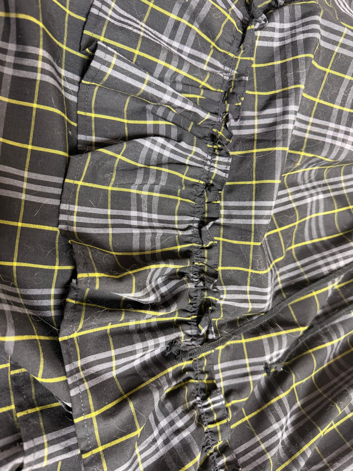 오헤시오 체크 프릴 미디 스커트 네이비 상품이미지5