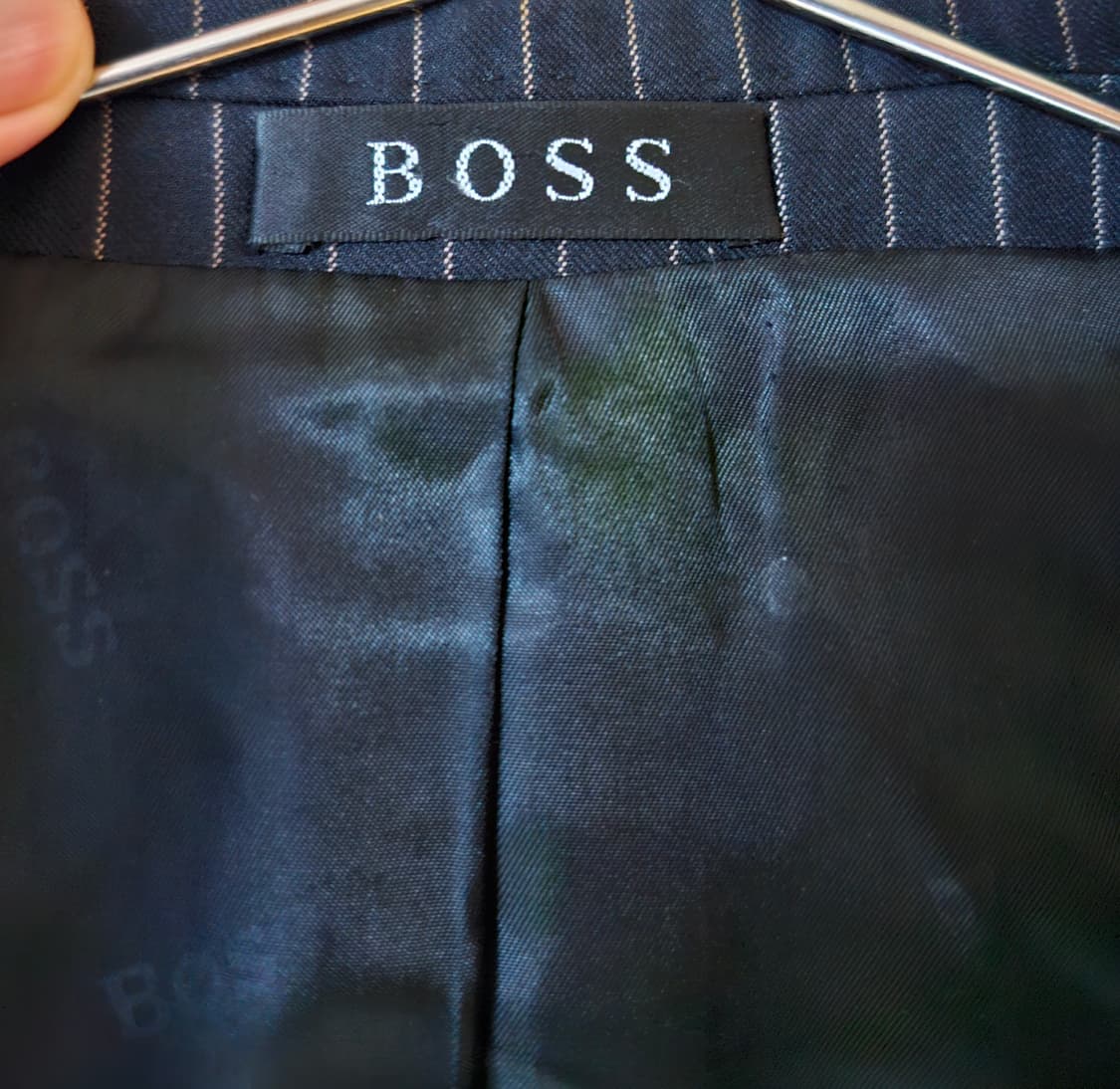 휴고보스 스트라이프 정장 상의 블랙 (105정도) 상품이미지3