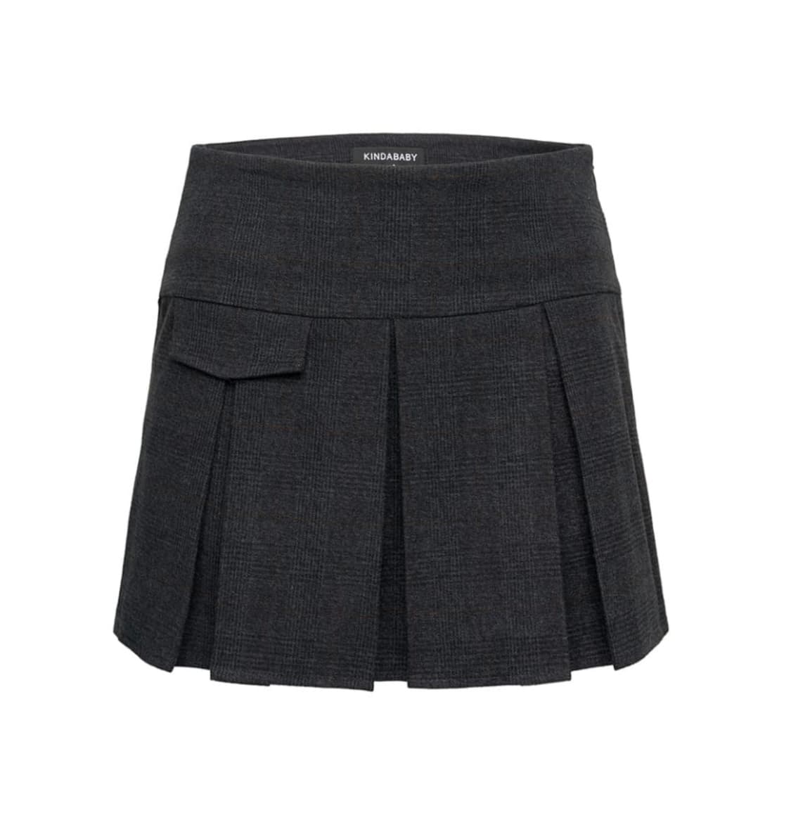 카인더베이비 울 체크 플리츠 스커트 상품이미지3
