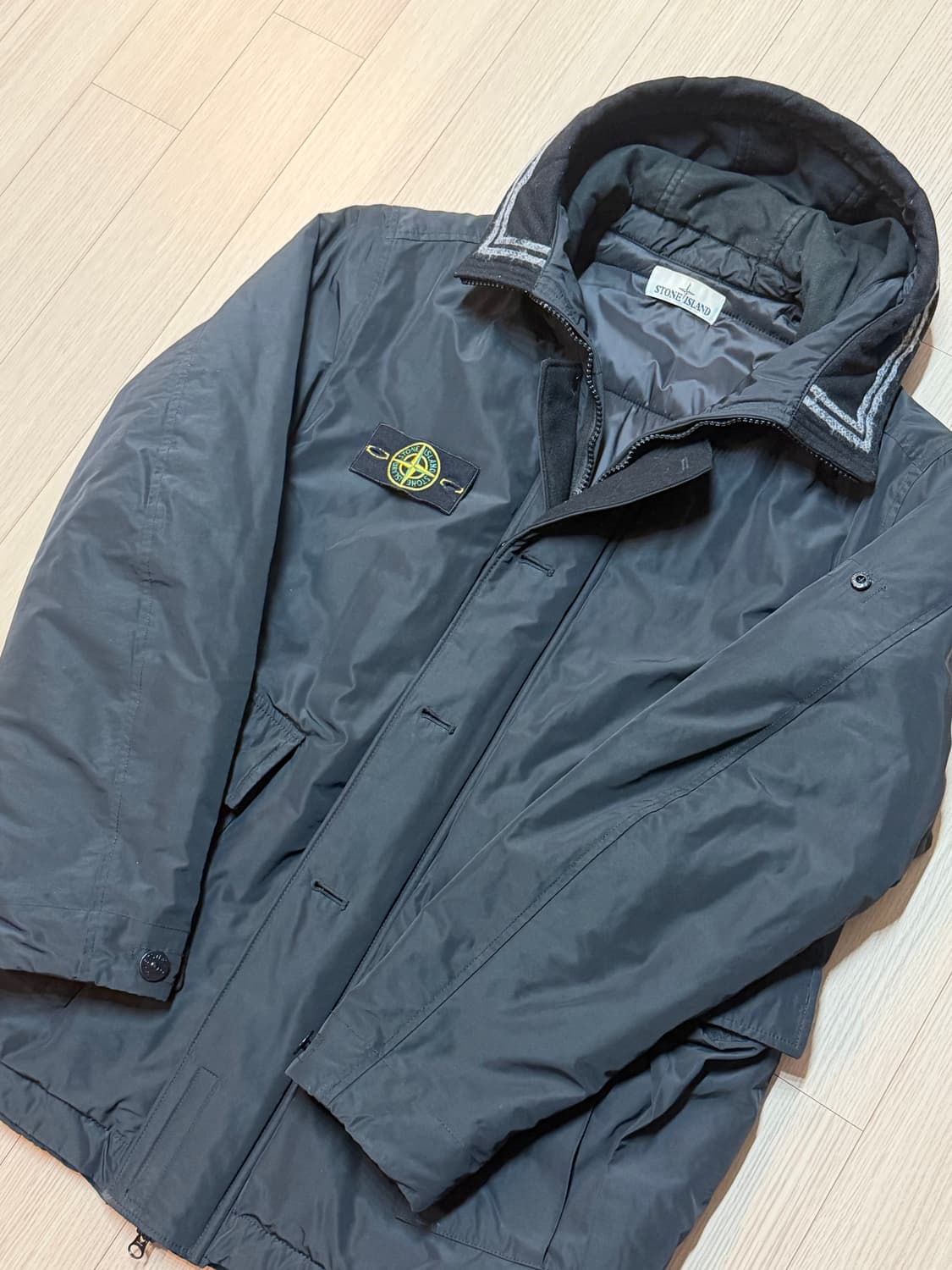 {당일 발송/XL} 스톤아일랜드 마이크로 랩스 패딩 다크 네이비 상품이미지2