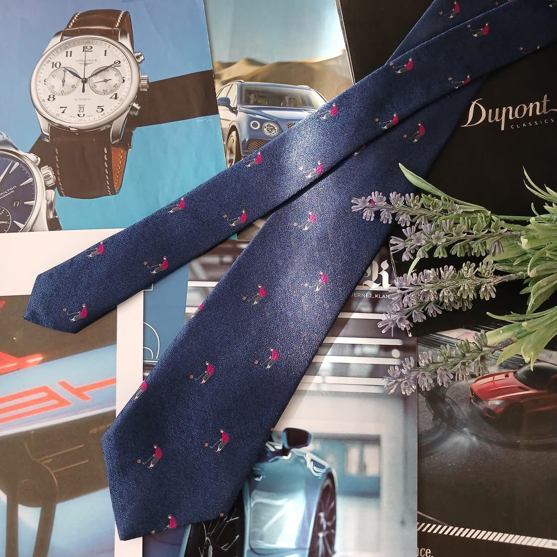 듀퐁 실크 네이비 골프 모티브 넥타이 8.2cm A+등급 A19045
 상품이미지4