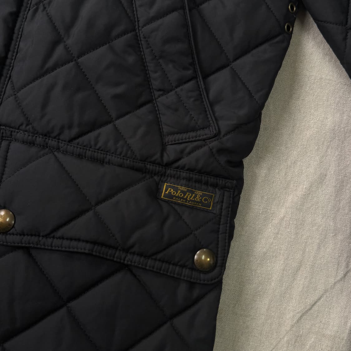 폴로랄프로렌 블랙 퀼팅자켓 S 상품이미지4