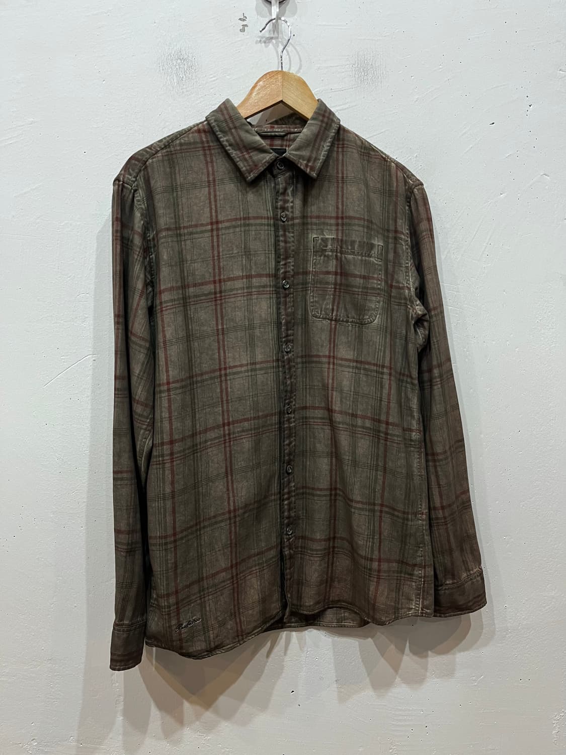 버커루 가먼트다잉 체크 셔츠  상품이미지1