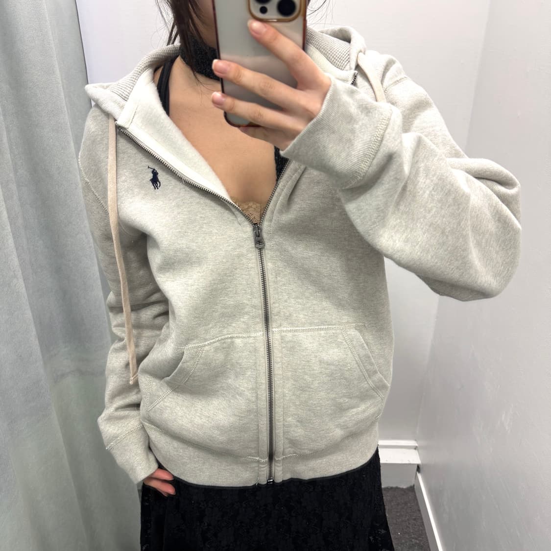 폴로 오트밀 후드집업 상품이미지2
