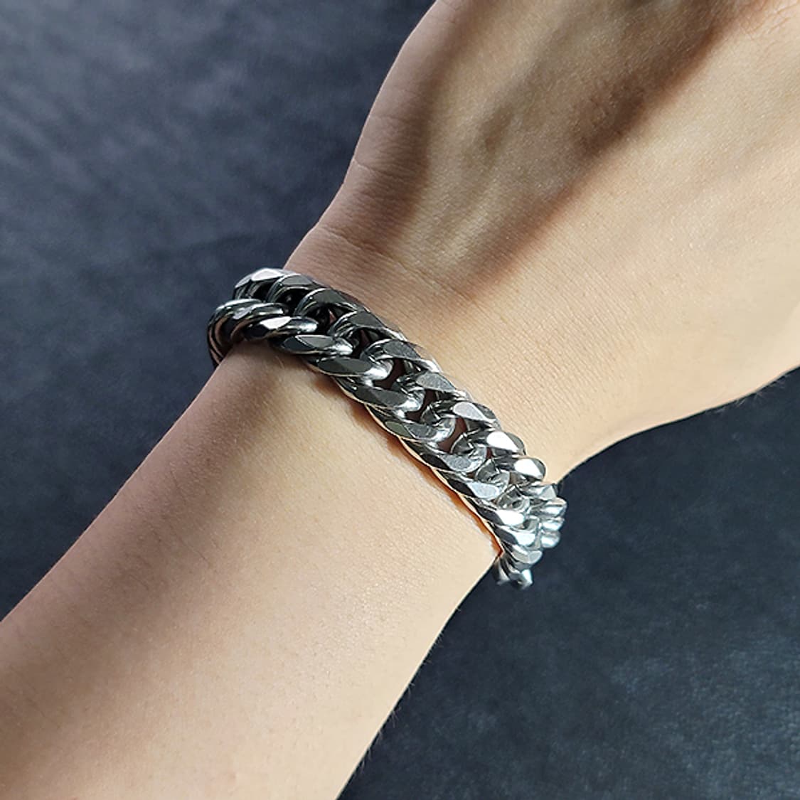 바르콘 티타늄 14mm 19cm 남자 체인 팔찌 상품이미지5