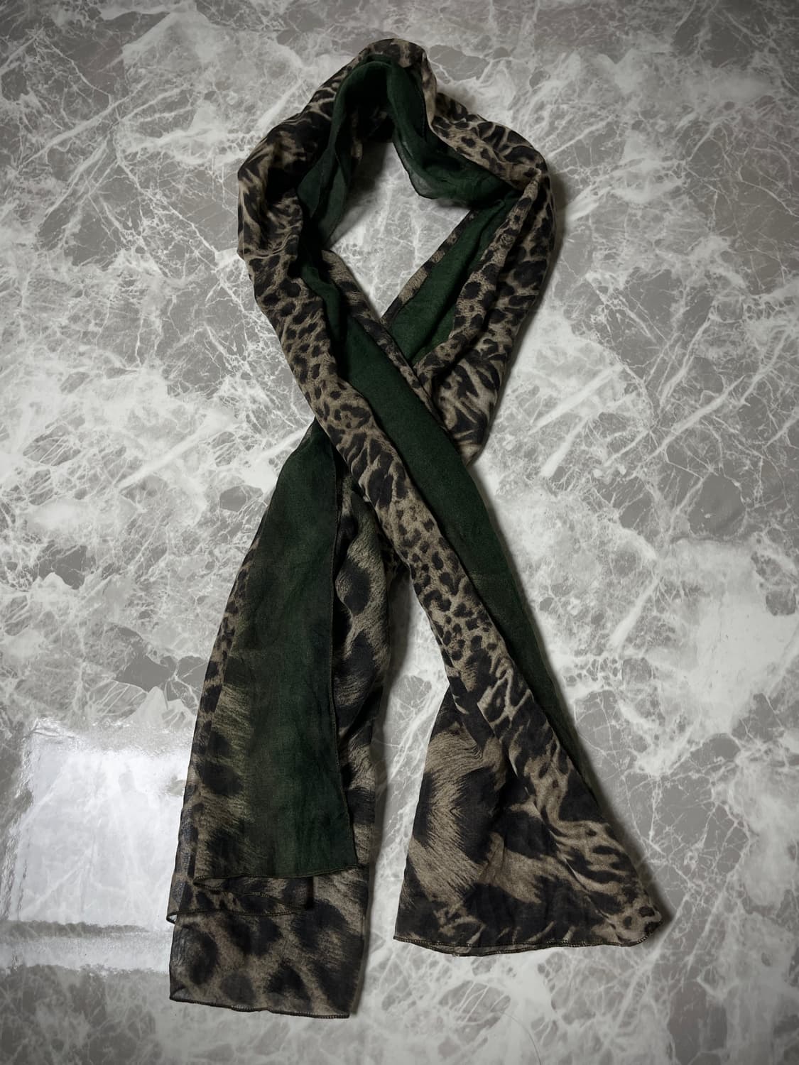 (Japanese vintage)leopard scarf muffler 상품이미지1
