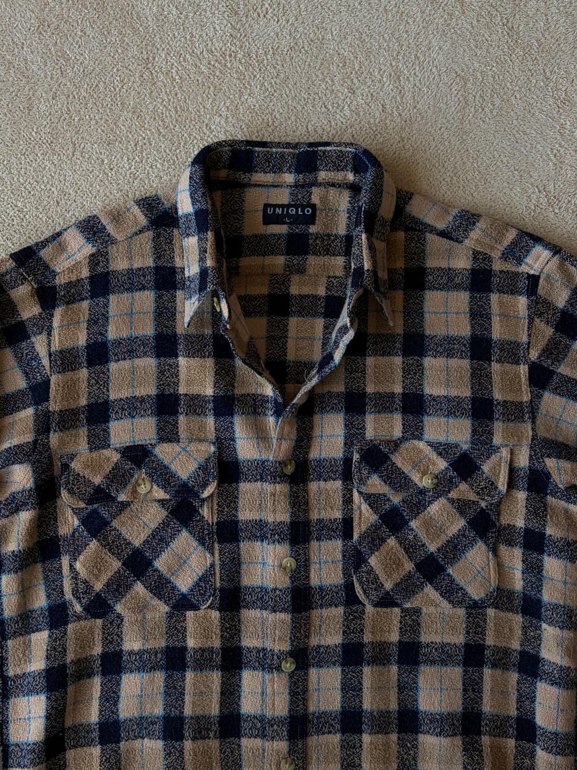 90s JAPAN 유니클로 체크 셔츠 상품이미지4