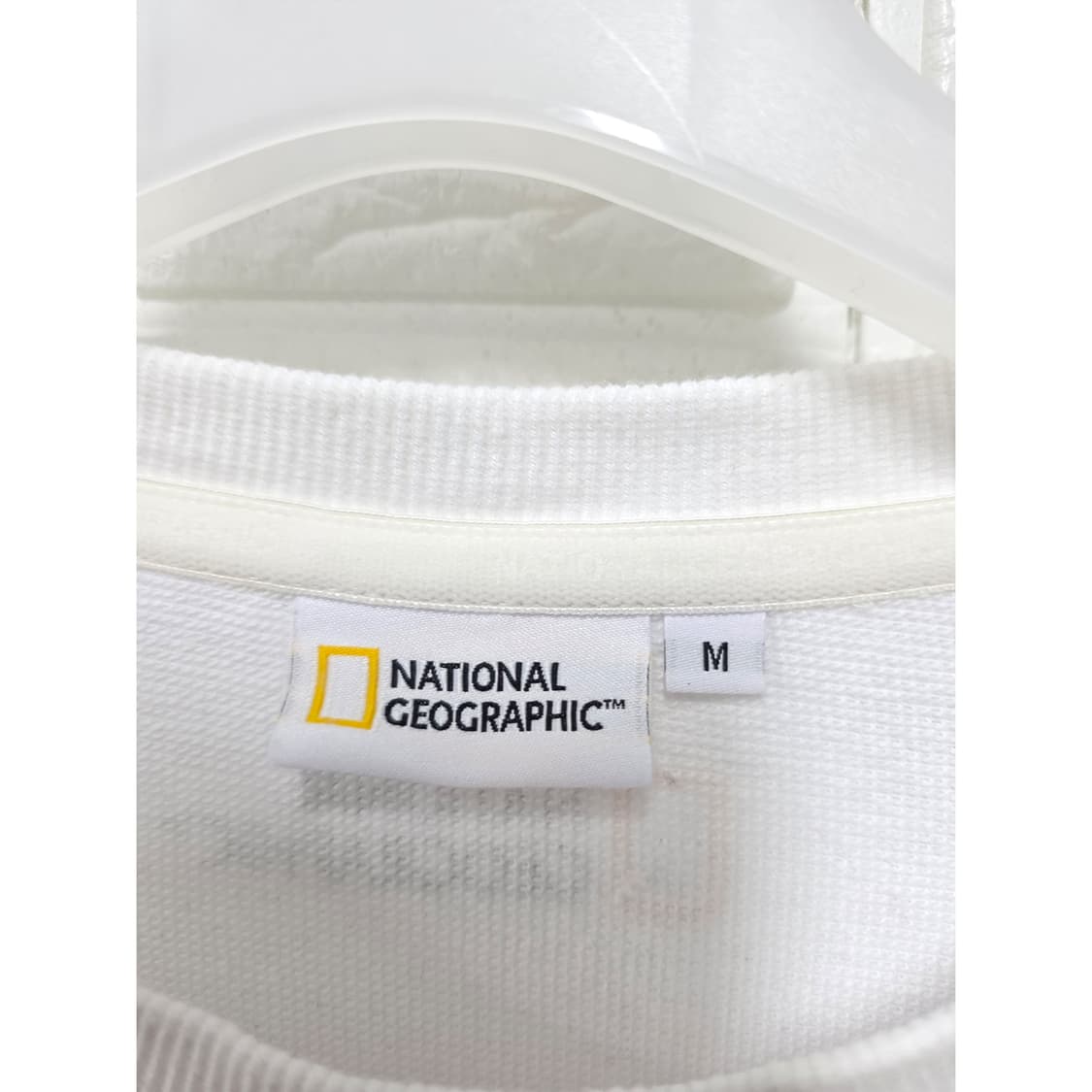 택포_ 내셔널지오그래픽 흰색 맨투맨 L 상품이미지2