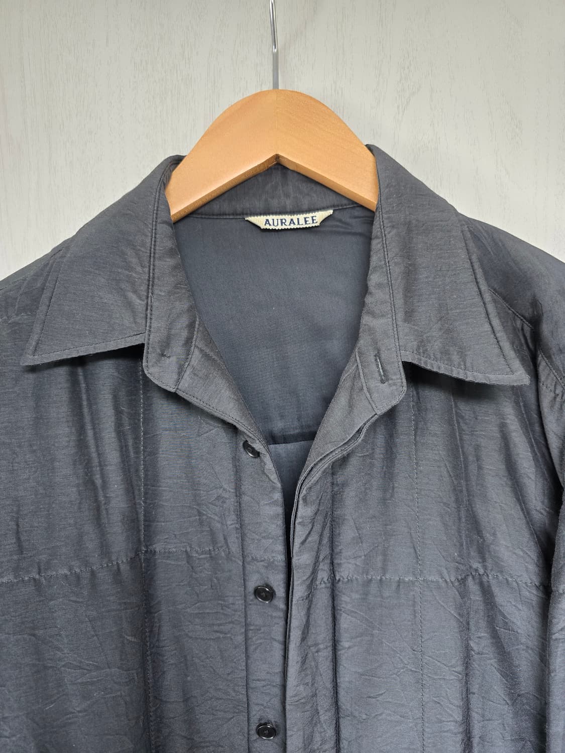 AURALEE QUILTED LIGHT SILK COTTON SHIRT 상품이미지3